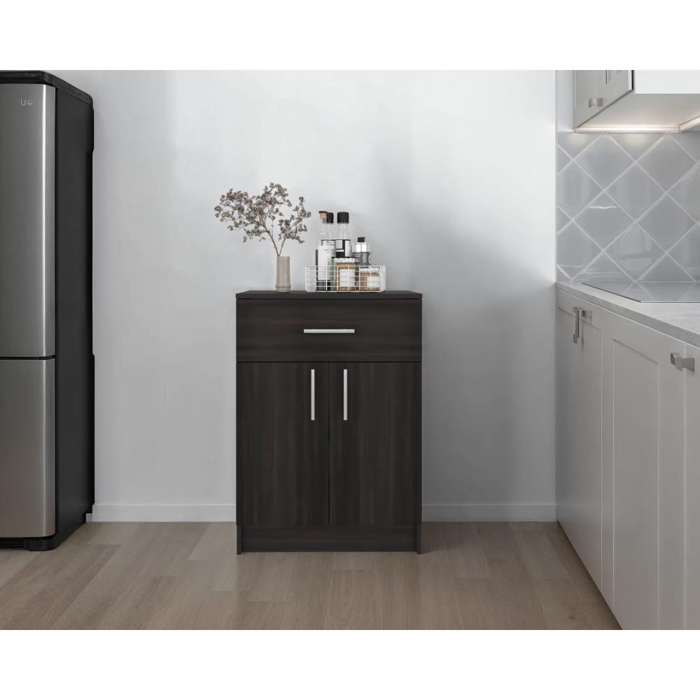 Mesa Auxiliar De Cocina Mayorca, Kronos Nogal, Con Espacio Para Guardar Insumos Zf img #3