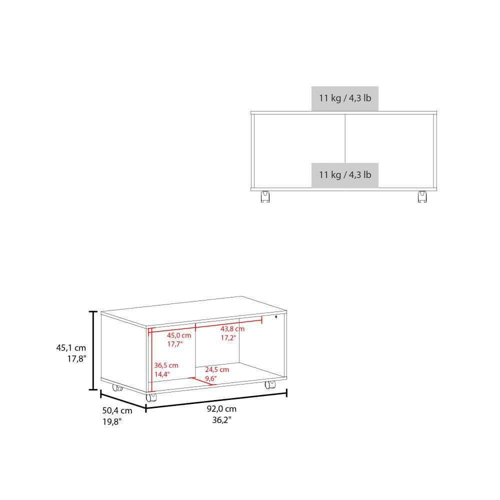 Mesa De Centro Patrick, Wengue, Con Espacio Para Colocar Objetos Decorativos Zf img #4