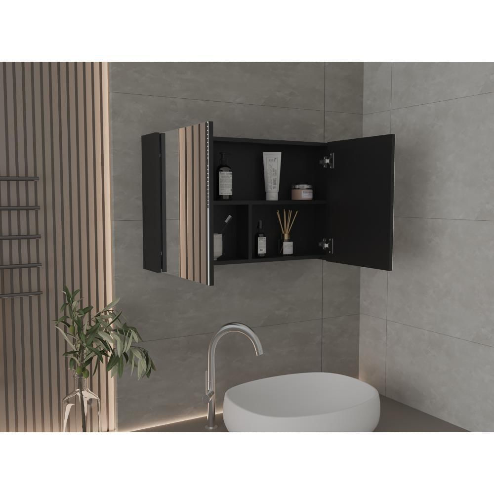Gabinete De Baño Agni, Wengue, Con Dos Puestas Y Espacio Para Almacenar Objetos Zf img #3