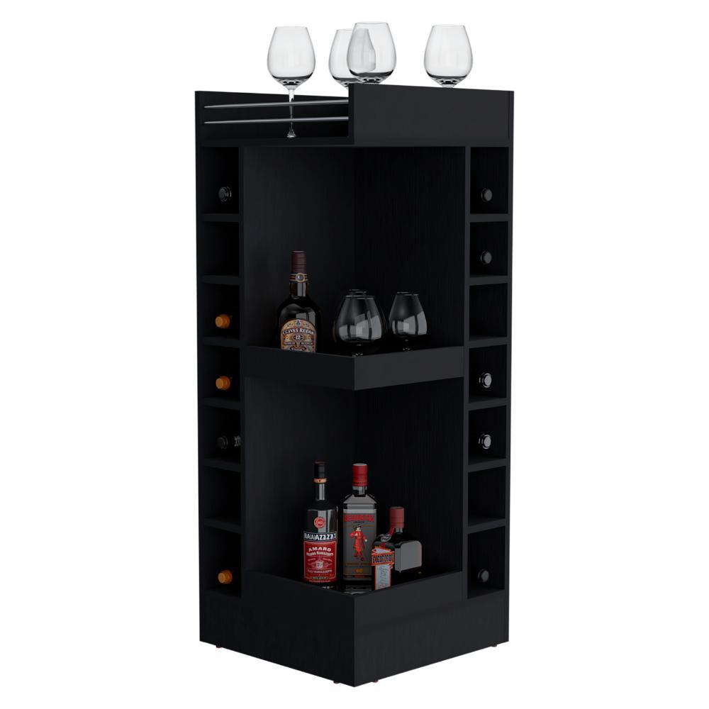 Bar Bajo Esquinero Lym, Wengue, Con Espacio Para Ubicar Botellas Zf img #1