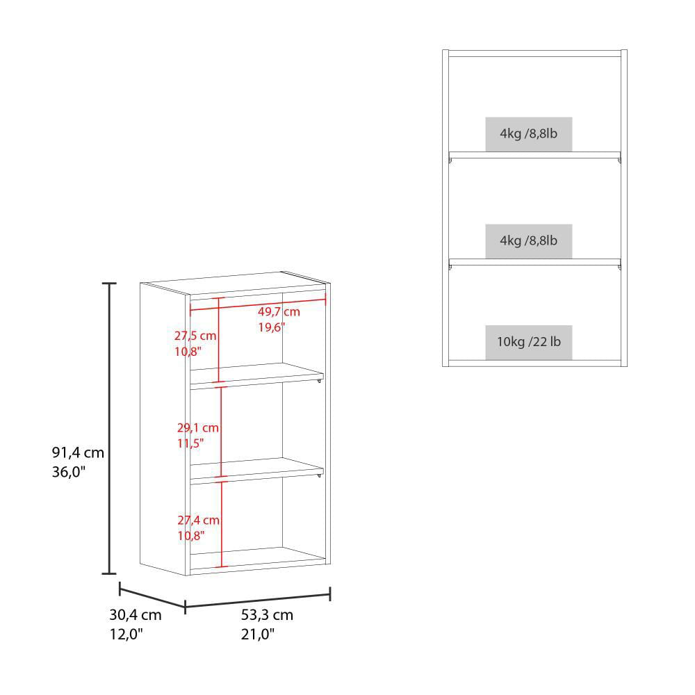 Complemento Gabinete Superior Dibala, Wengue, Cuenta Con 3 Entrepaños Zf img #4