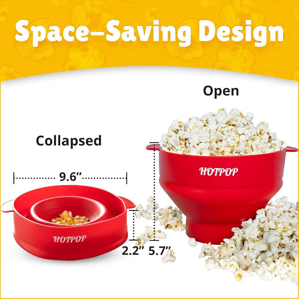 Palomitero Hotpop Silicona Plegable Apto Microondas Sin Bpa 1.5 Litros img #5