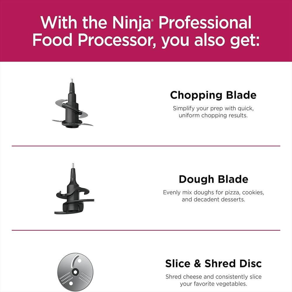 Procesador De Alimentos Ninja 850 Vatios 9 Tazas Acero Inoxidable Programas Auto Iq img #4