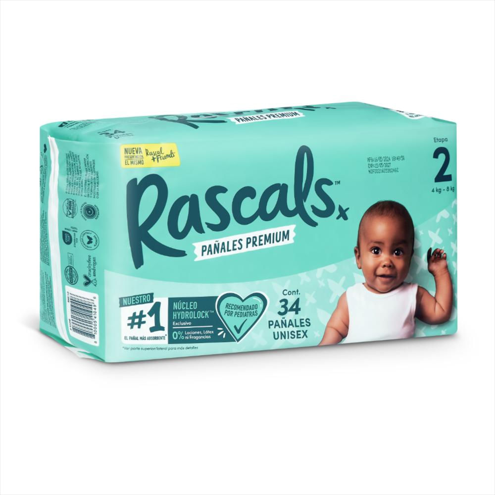 Pañales Rascals T2 X 34 Unds