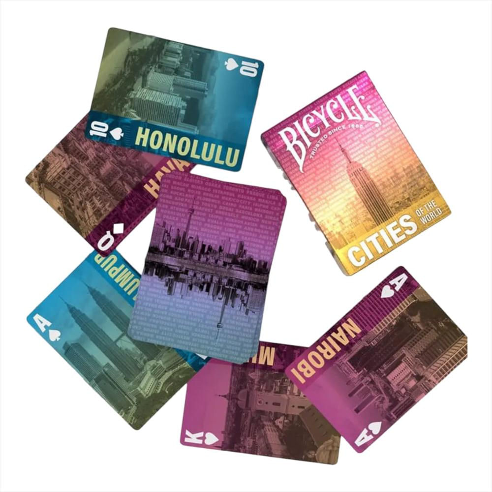Cartas Naipes Poker Bicycle Cities Of The World Multicolor img #1