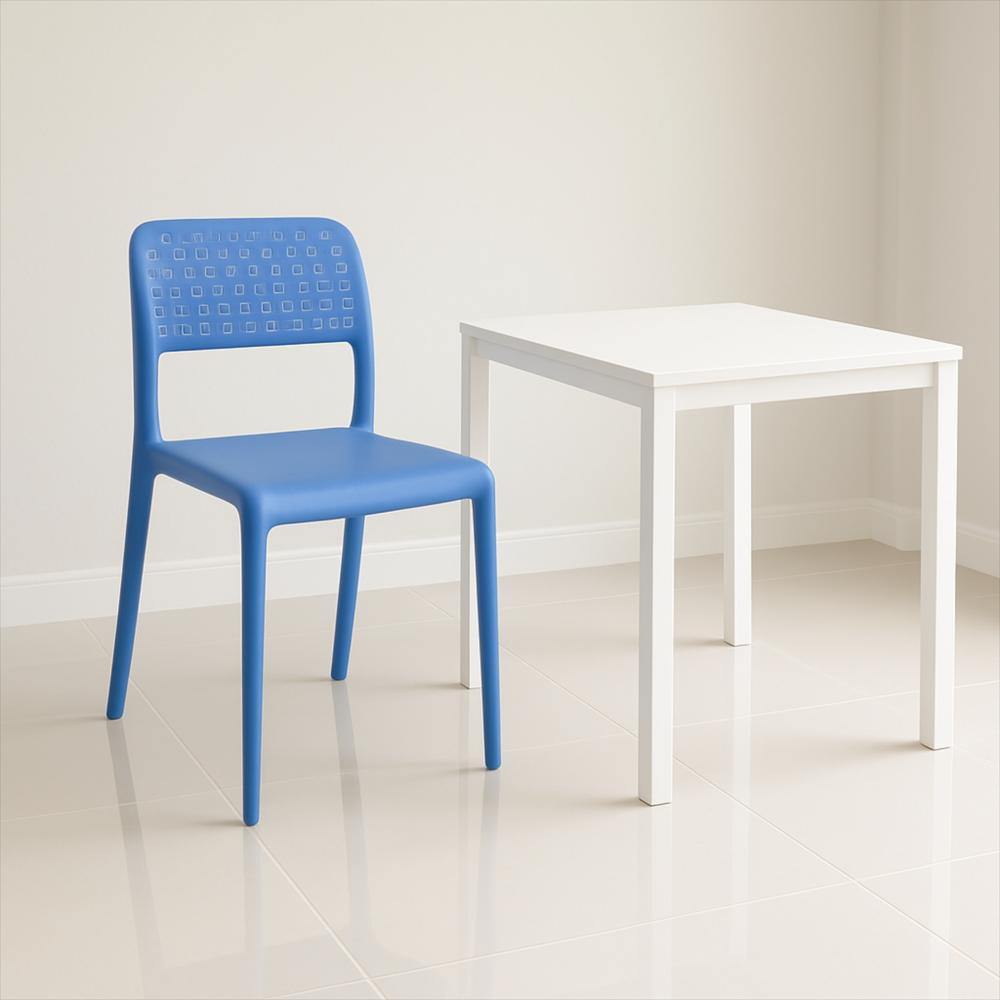 Set X4 Sillas Ergonómicas Con Respaldo Calado Color Azul img #5