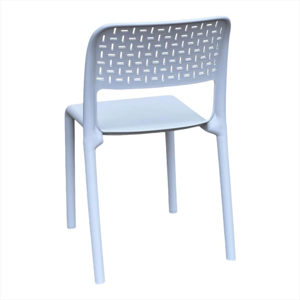 Set X2 Sillas Ergonómicas Con Respaldo Calado Color Blanco img #3