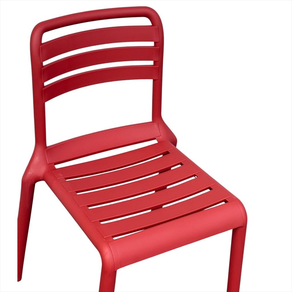 Silla Con Respaldo Horizontal Color Rojo img #2