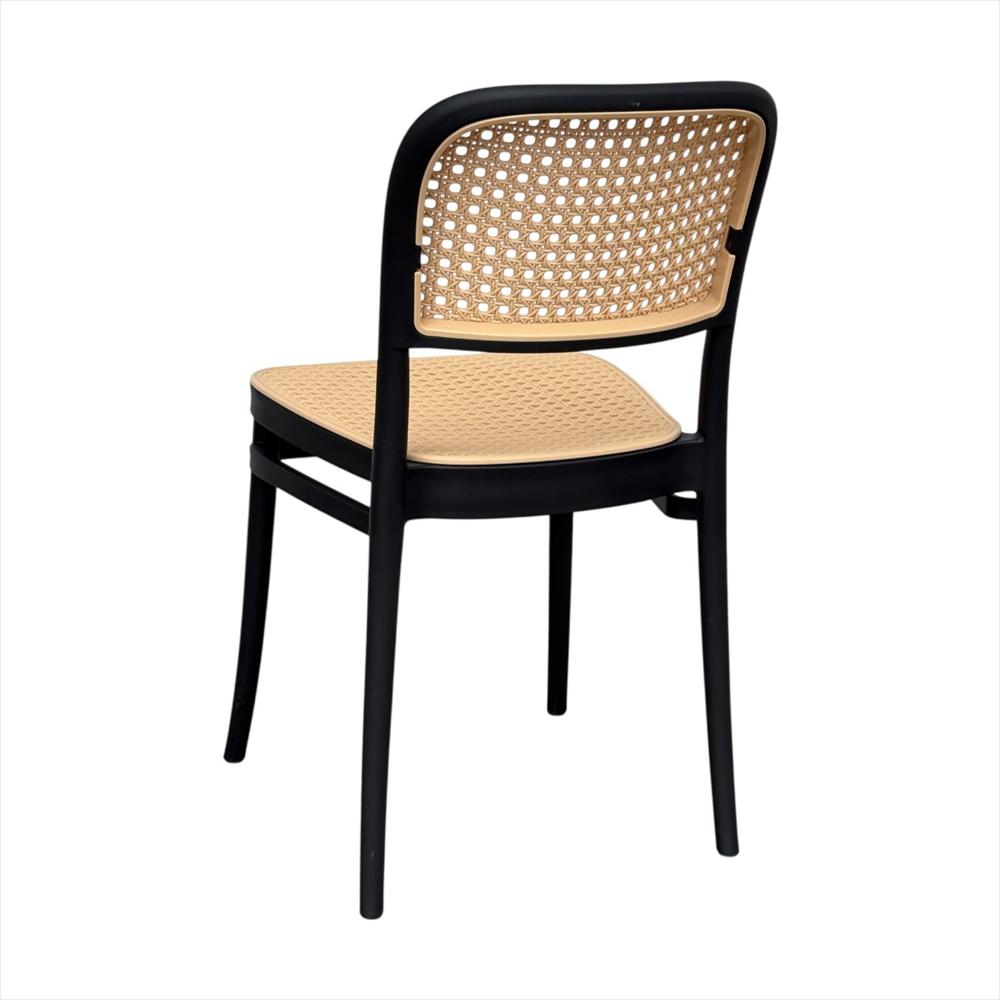 Silla Solea Compacta Tipo Mimbre Color Negro img #2