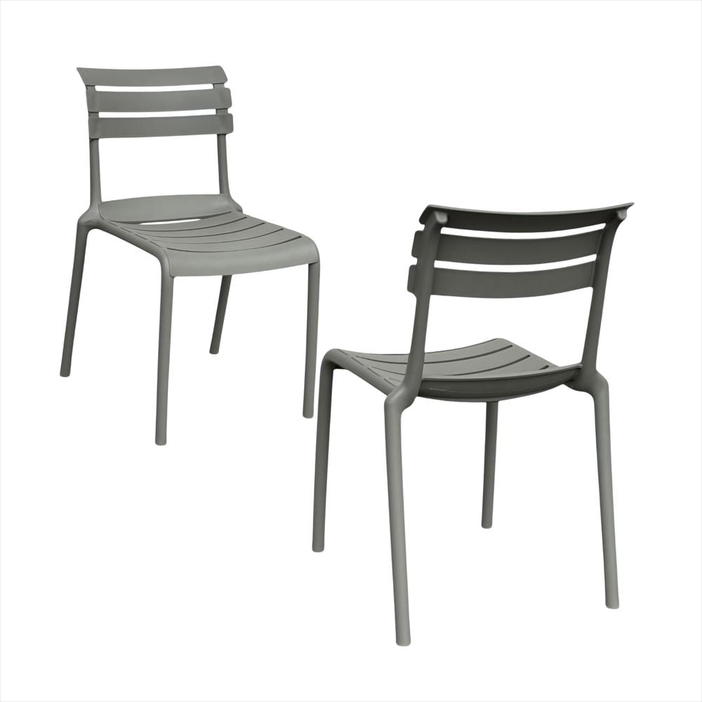 Set X2 Sillas Helen En Polipropileno Color Gris img #1