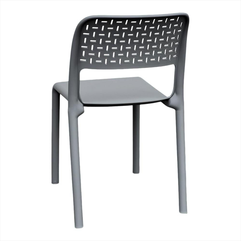 Set X2 Sillas Ergonómicas Con Respaldo Calado Color Gris img #3
