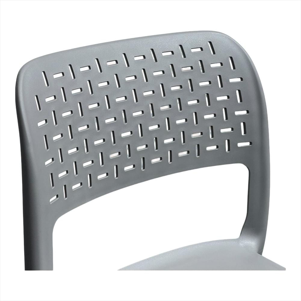 Set X4 Sillas Ergonómicas Con Respaldo Calado Color Gris img #4