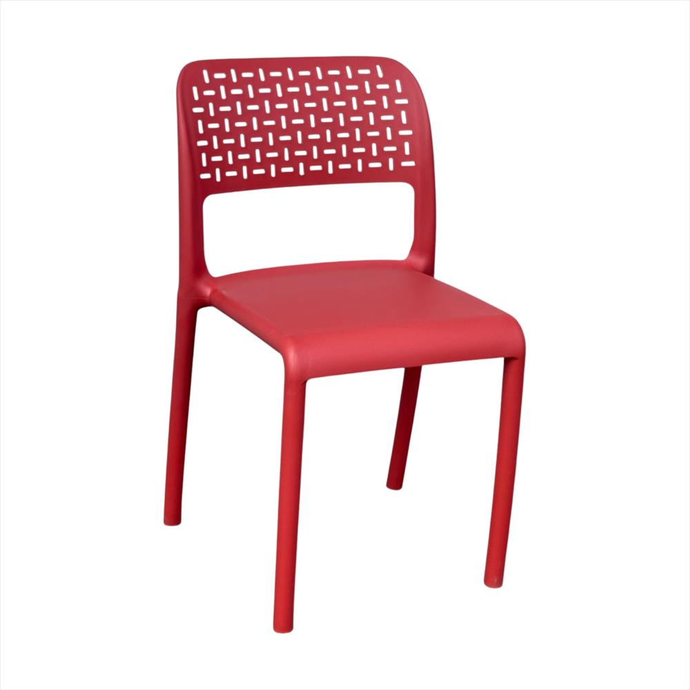 Set X2 Sillas Ergonómicas Con Respaldo Calado Color Rojo img #2