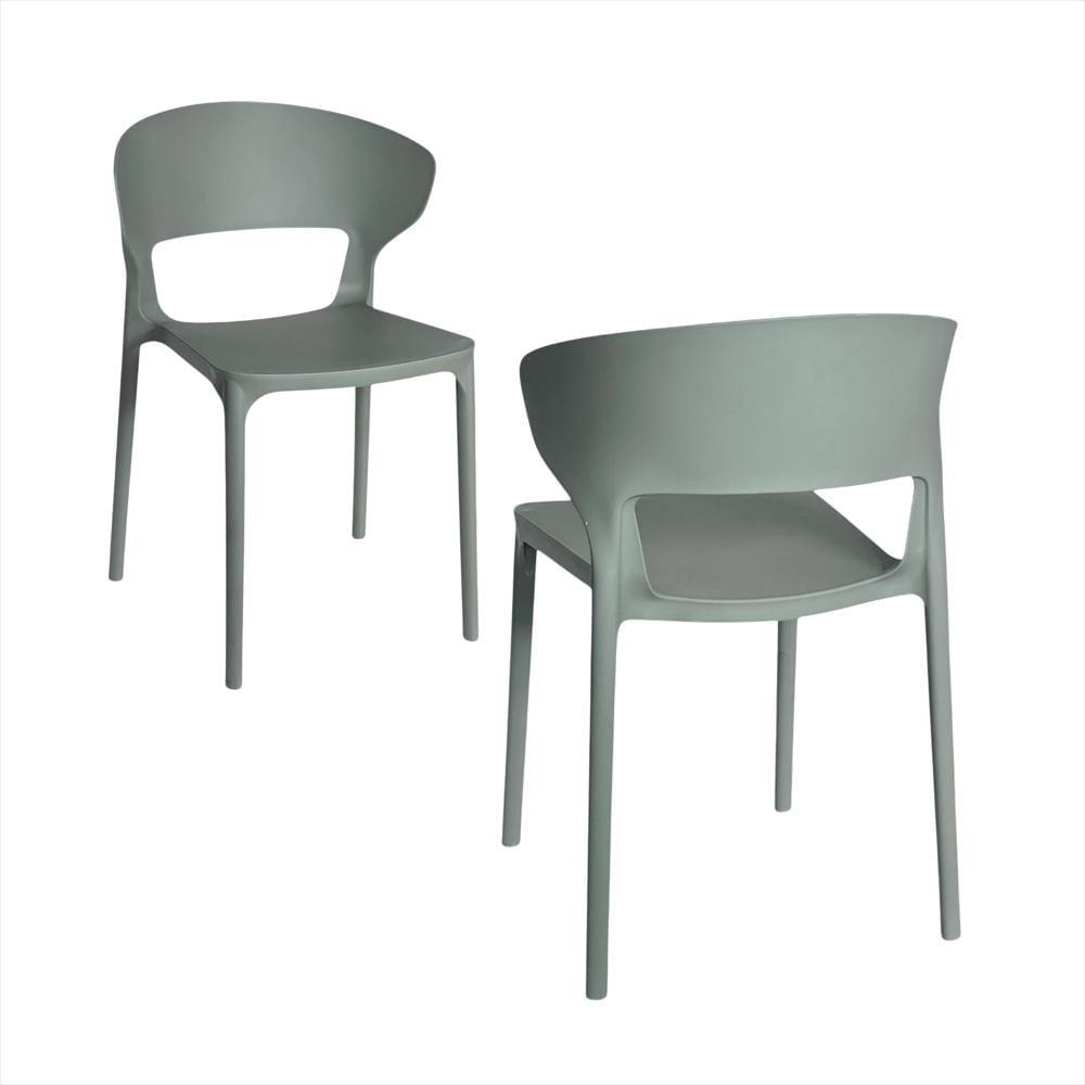 Set X2 Sillas Versa En Polipropileno Color Gris Claro img #1