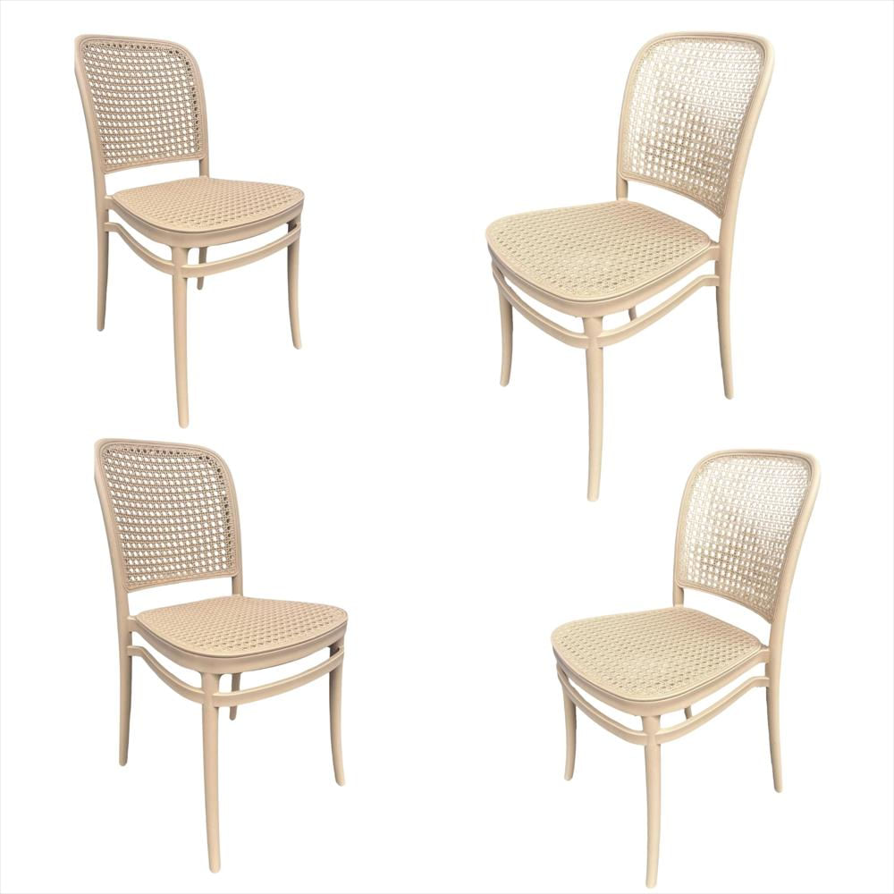 Set X4 Sillas Solea Redondas Color Beige img #1