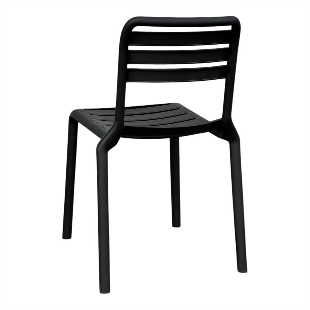 Set X4 Sillas Con Respaldo Horizontal Color Negro img #3