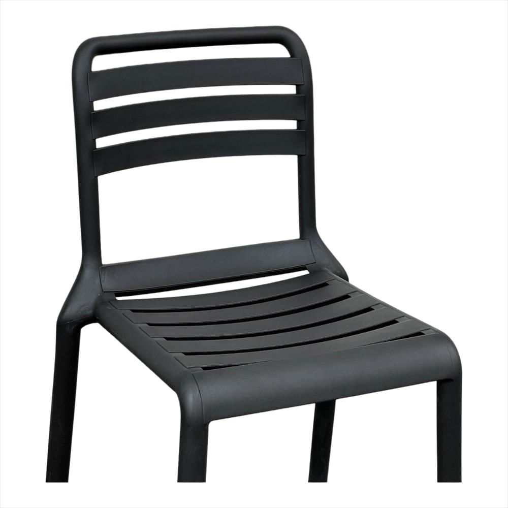 Set X4 Sillas Con Respaldo Horizontal Color Negro img #4