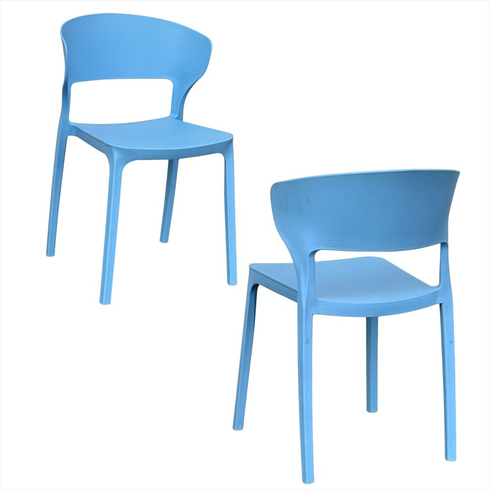 Set X2 Sillas Versa En Polipropileno Azul Celeste img #1