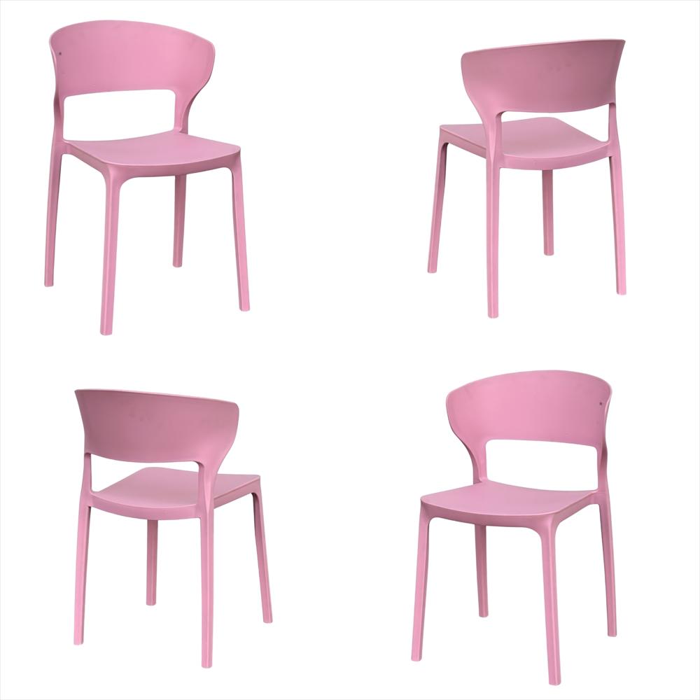 Set X4 Sillas Versa En Polipropileno Color Rosa img #1