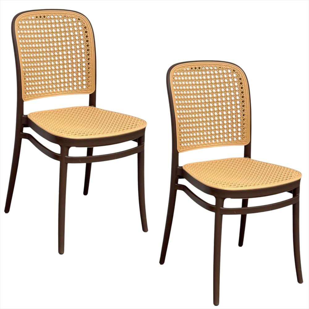 Set X2 Sillas Solea Redondas Color Cafe img #1