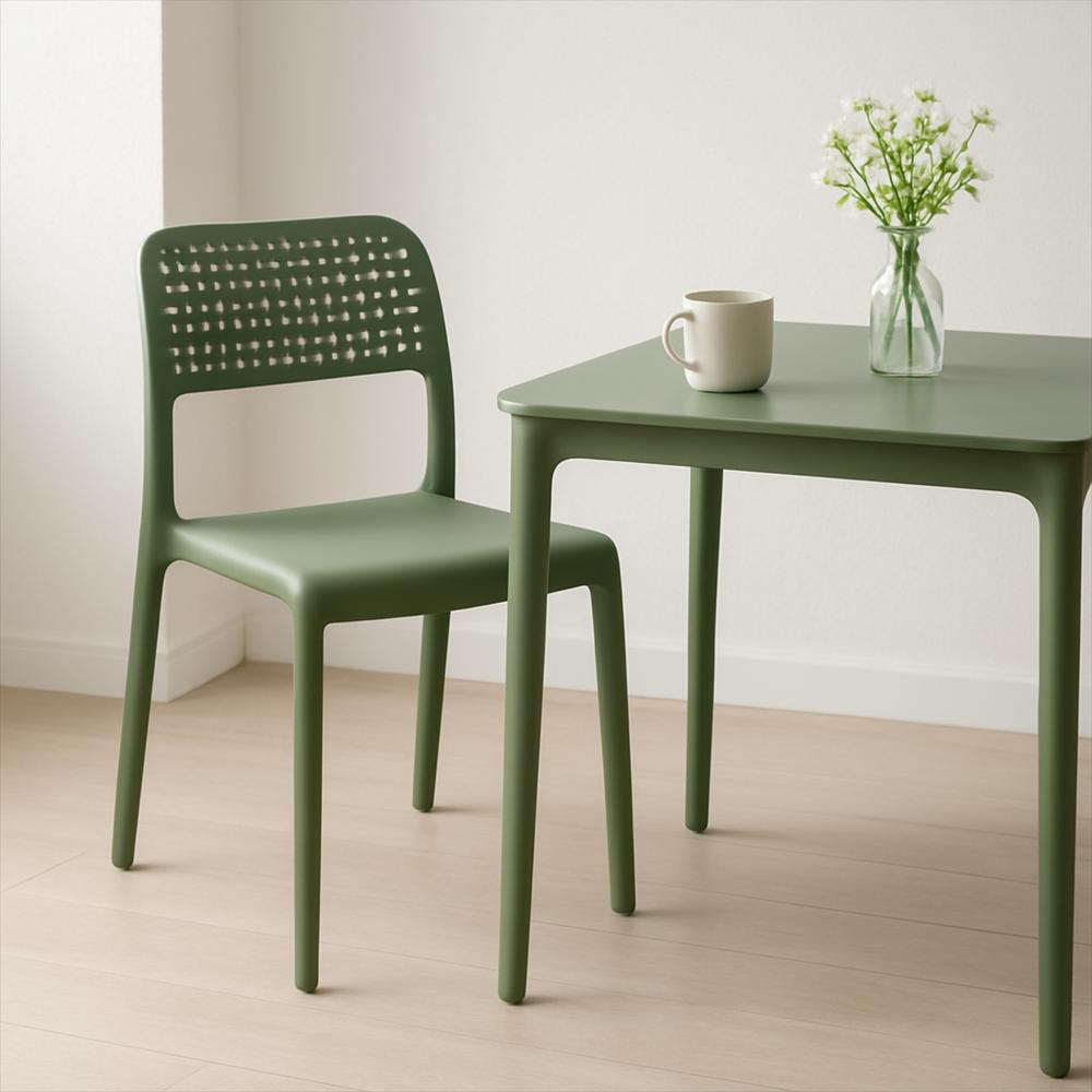 Silla Ergonómica Con Respaldo Calado Color Verde img #4
