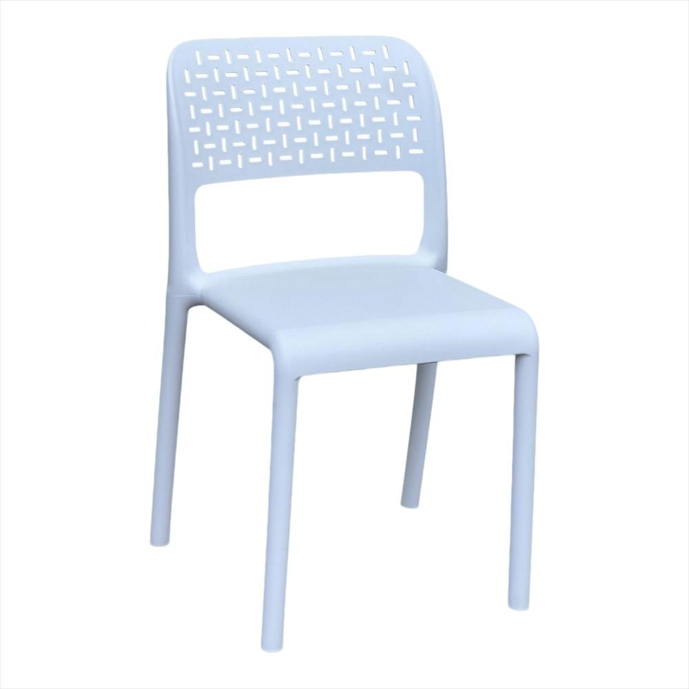 Set X4 Sillas Ergonómicas Con Respaldo Calado Color Blanco img #2