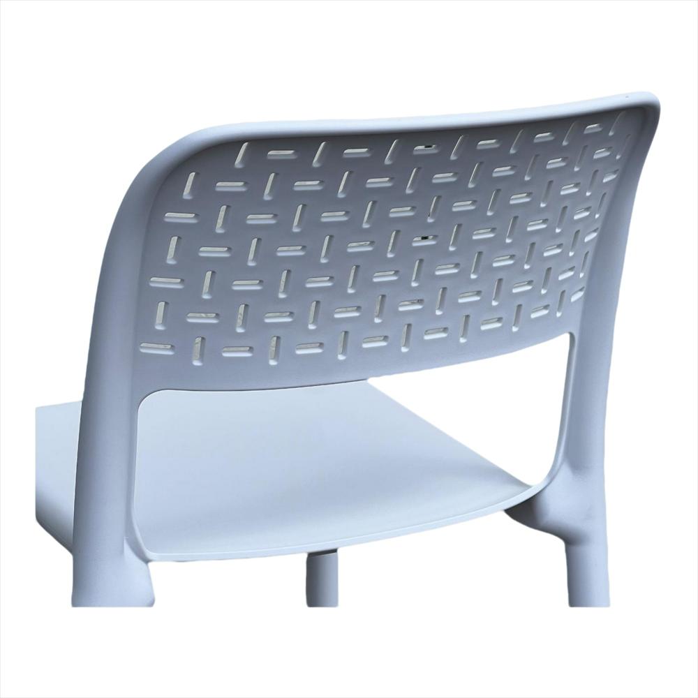 Set X4 Sillas Ergonómicas Con Respaldo Calado Color Blanco img #5