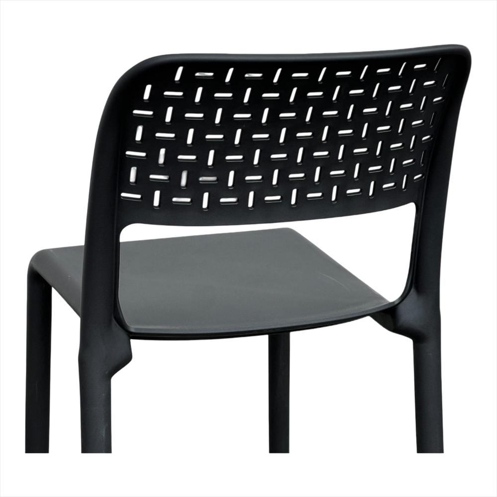Silla Ergonómica Con Respaldo Calado Color Negro img #1