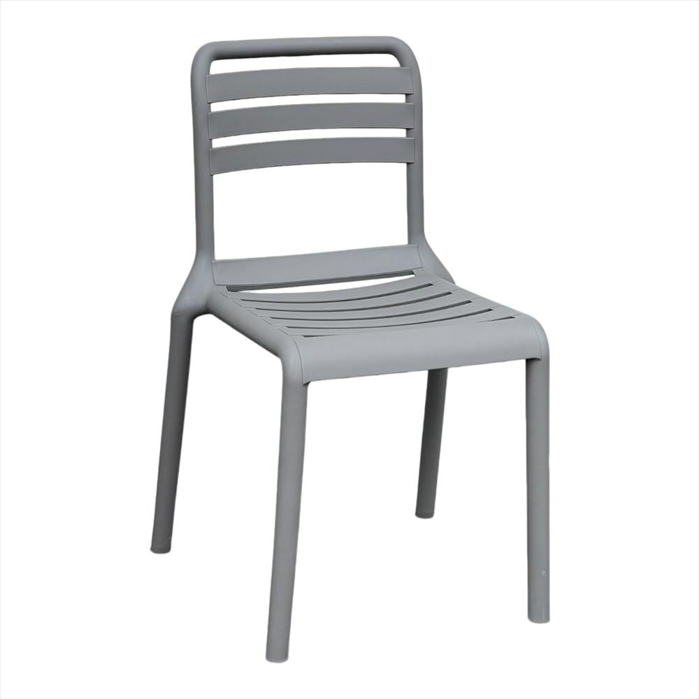 Silla Con Respaldo Horizontal Color Gris img #1