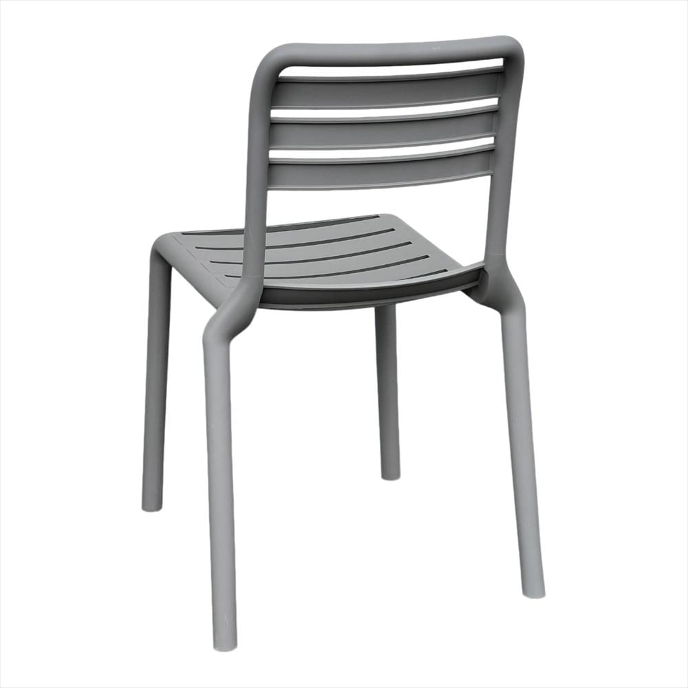 Silla Con Respaldo Horizontal Color Gris img #2
