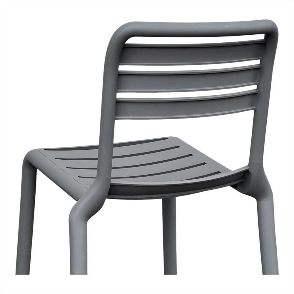 Silla Con Respaldo Horizontal Color Gris img #3