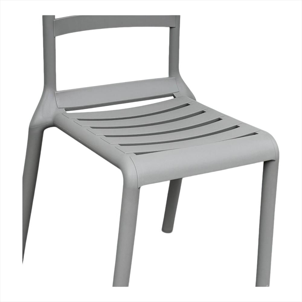 Silla Con Respaldo Horizontal Color Gris img #5