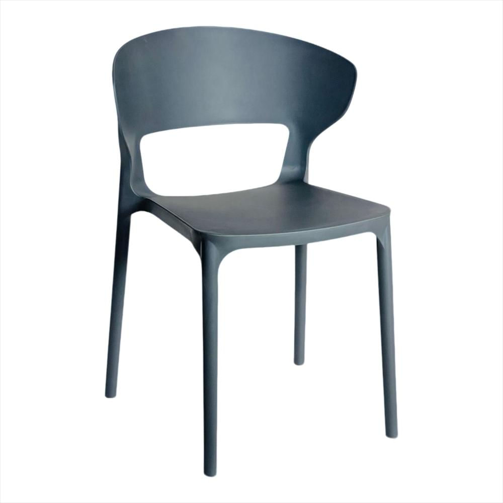 Set X2 Sillas Versa En Polipropileno Color Gris Oscuro img #2