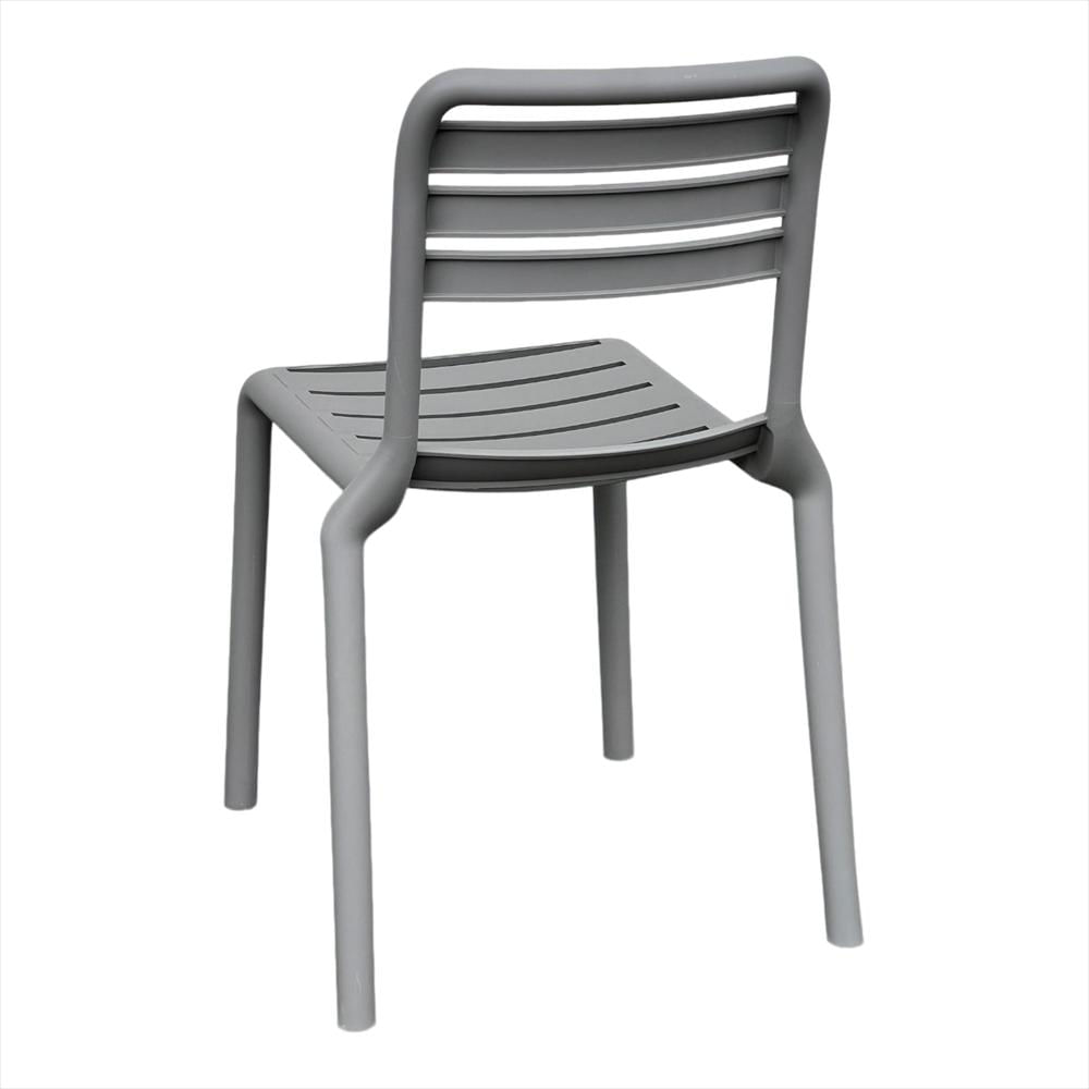 Set X2 Sillas Con Respaldo Horizontal Color Gris img #3
