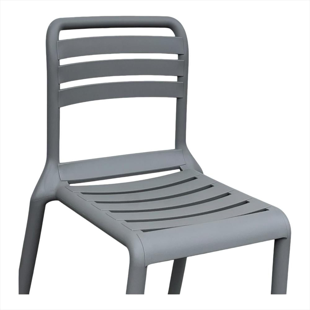 Set X2 Sillas Con Respaldo Horizontal Color Gris img #4