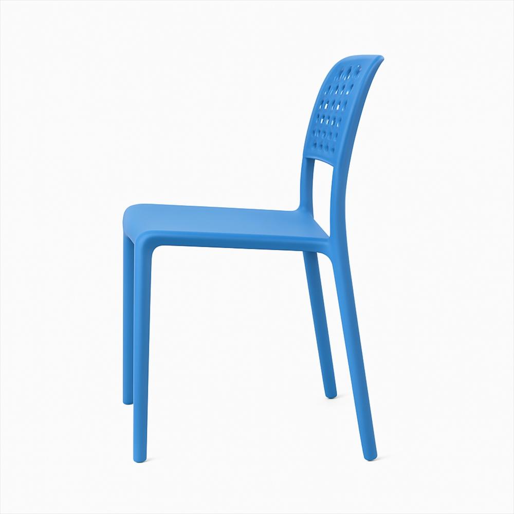 Silla Ergonómica Con Respaldo Calado Color Azul img #2