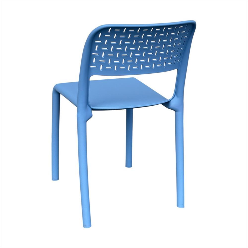 Silla Ergonómica Con Respaldo Calado Color Azul img #3