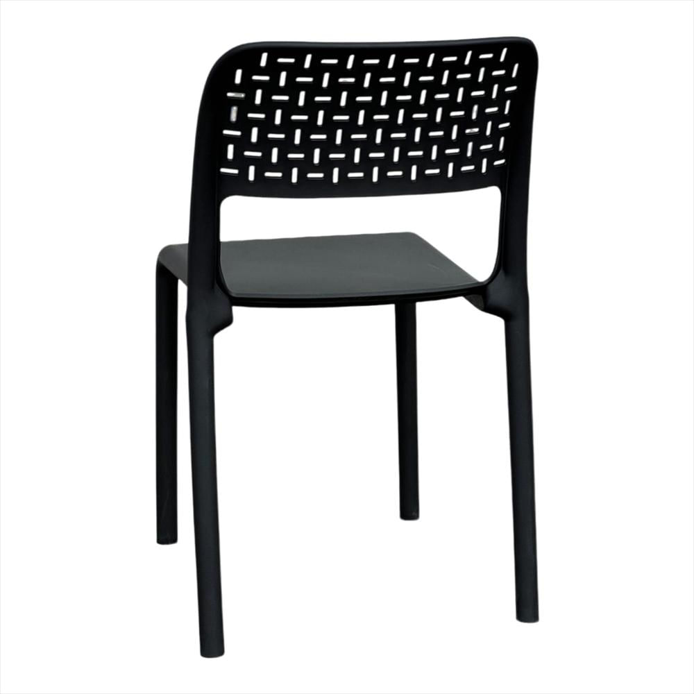 Set X4 Sillas Ergonómicas Con Respaldo Calado Color Negro img #3