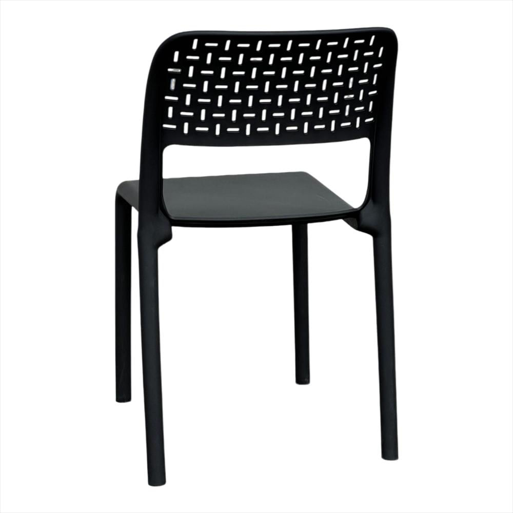 Set X2 Sillas Ergonómicas Con Respaldo Calado Color Negro img #3
