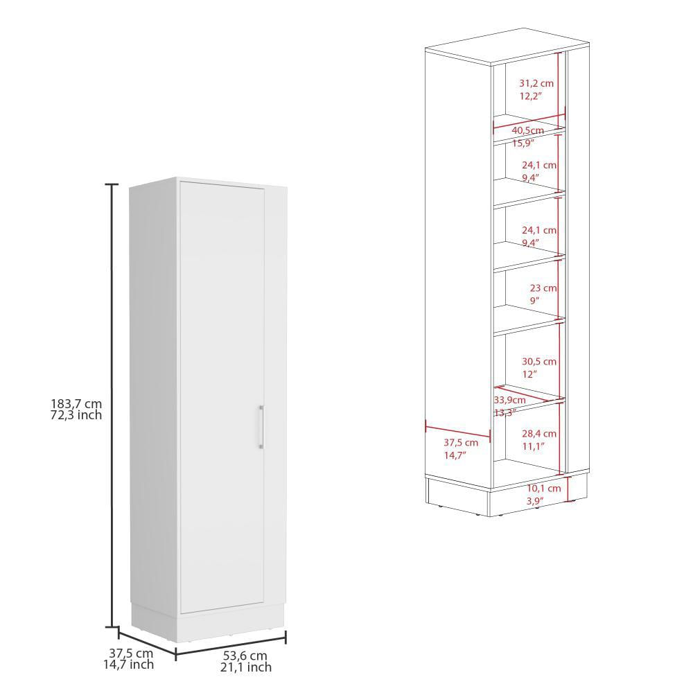 Mueble De Aseo Lirio, Blanco, Con Cinco Entrepaños Zf img #5