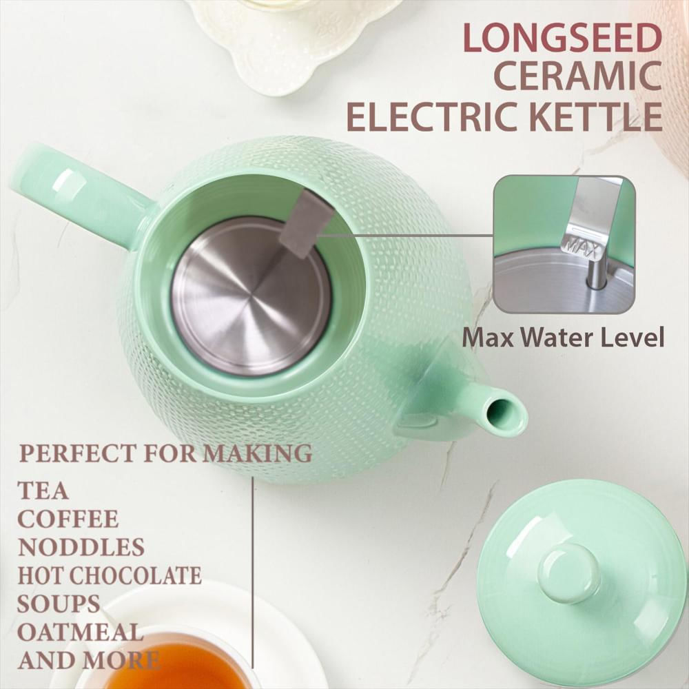 Tetera Eléctrica Longseed Cerámica 1.2 Litros Apagado Automático Hervido Rápido img #3