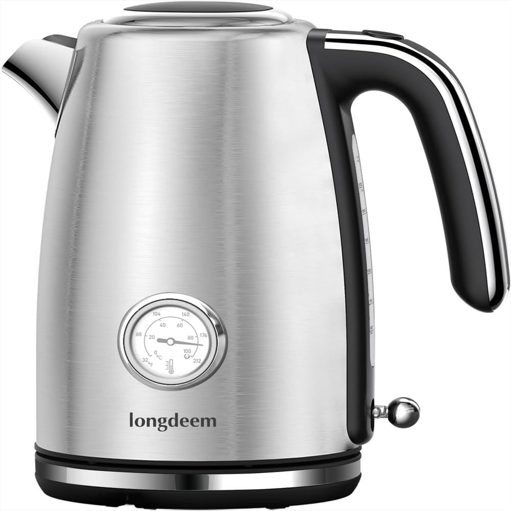 Hervidor Longdeem Acero Inoxidable 1.7L Apagado Automático Termómetro Plata img #1