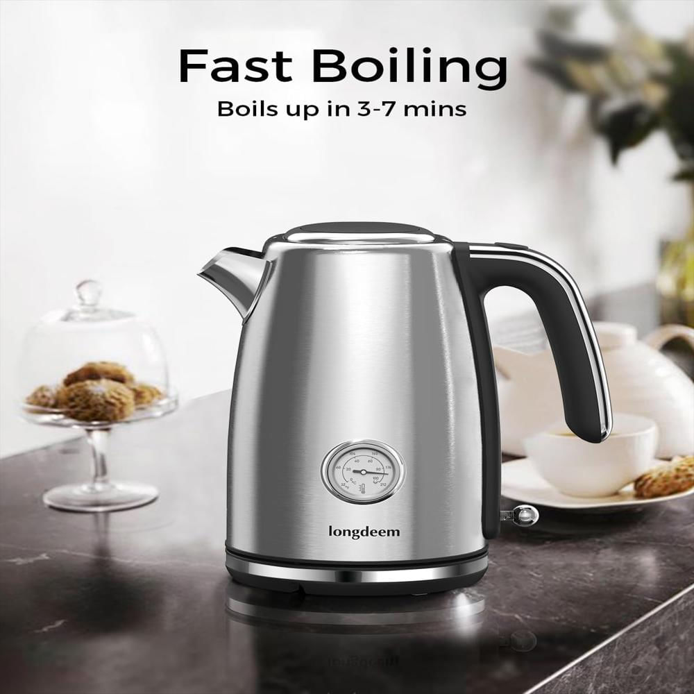 Hervidor Longdeem Acero Inoxidable 1.7L Apagado Automático Termómetro Plata img #2