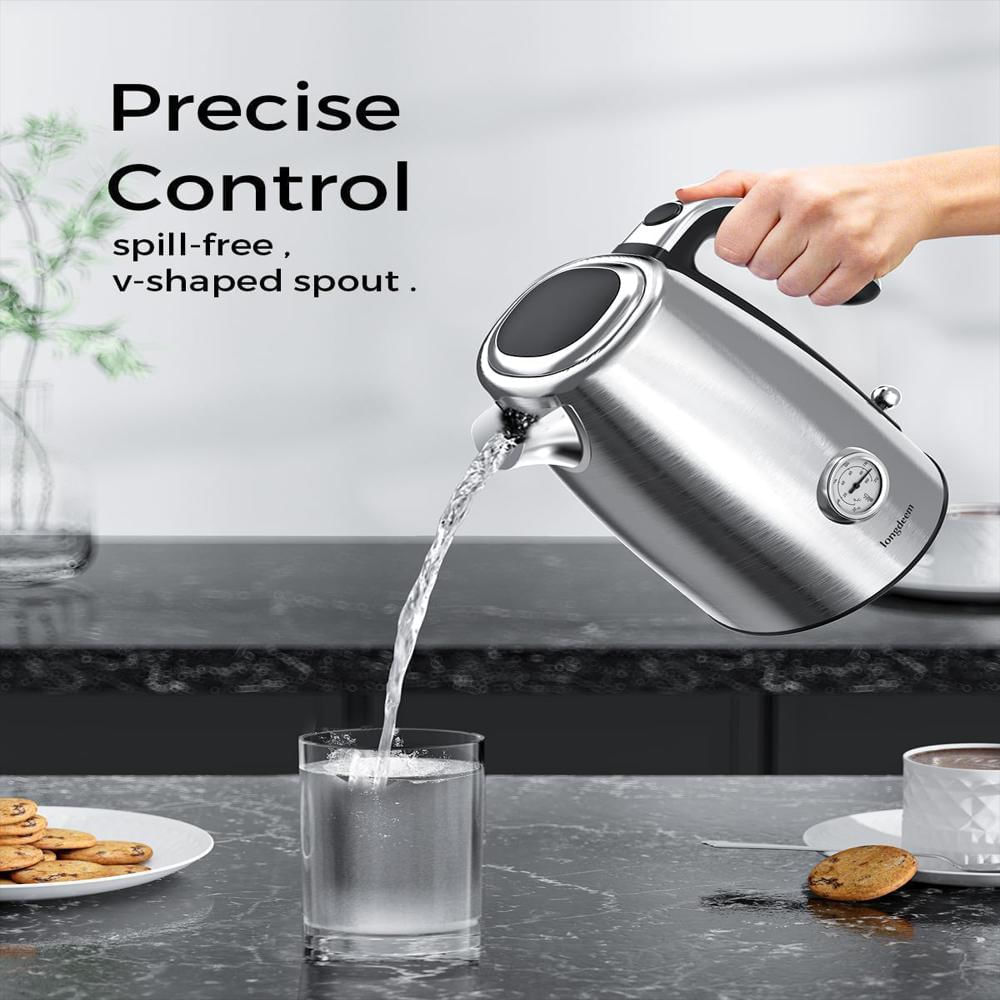 Hervidor Longdeem Acero Inoxidable 1.7L Apagado Automático Termómetro Plata img #3
