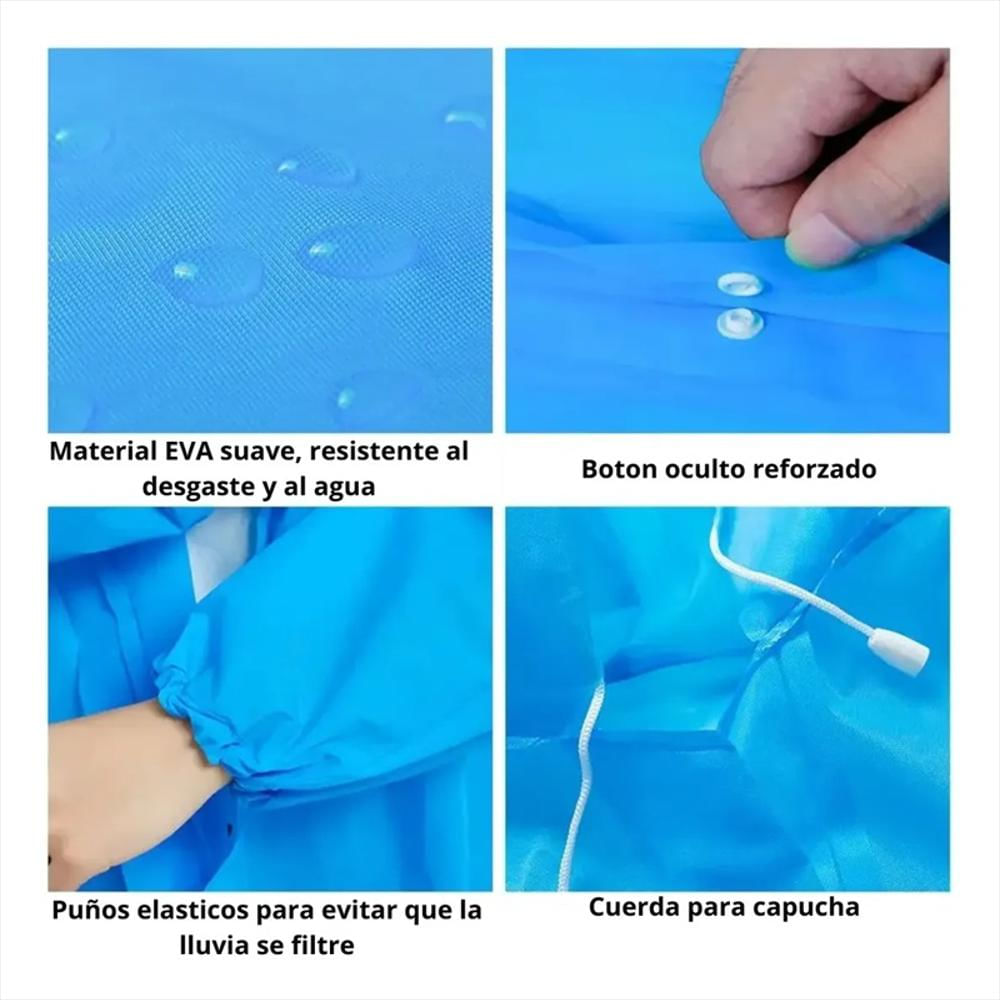 Impermeable Largo Unisex Con Capucha img #2