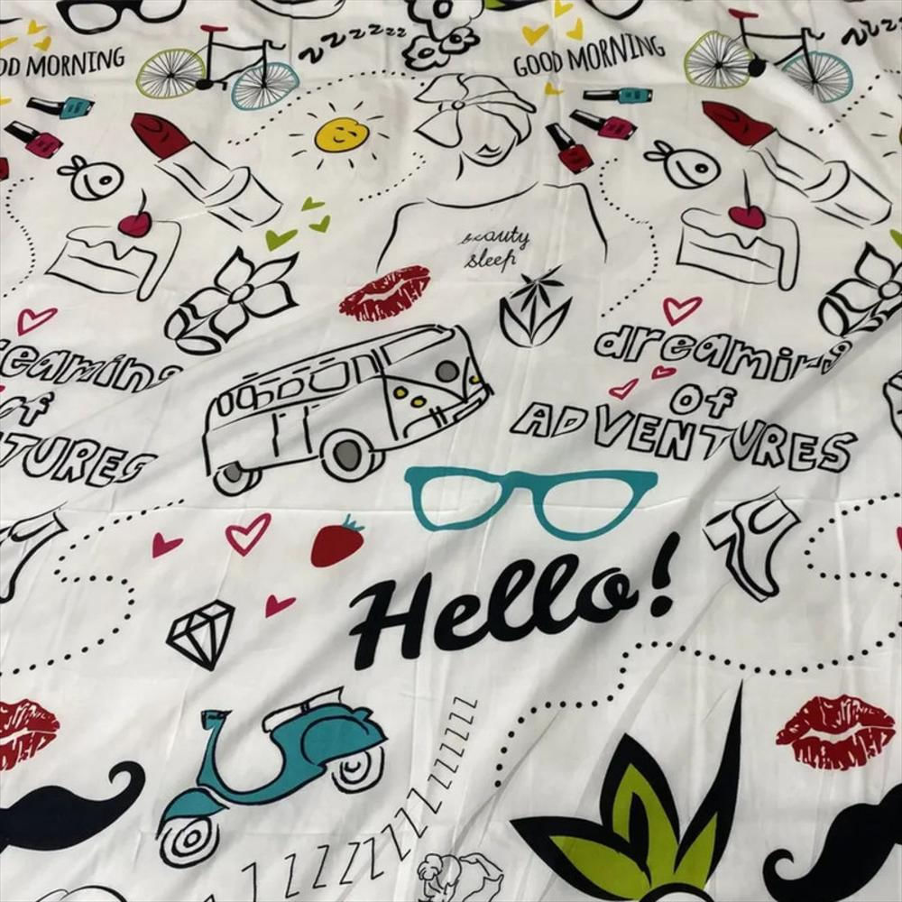 Juego De Sábanas 300 Hilos 100% Algodón Blanco Chic Cama Queen Elegantes img #5