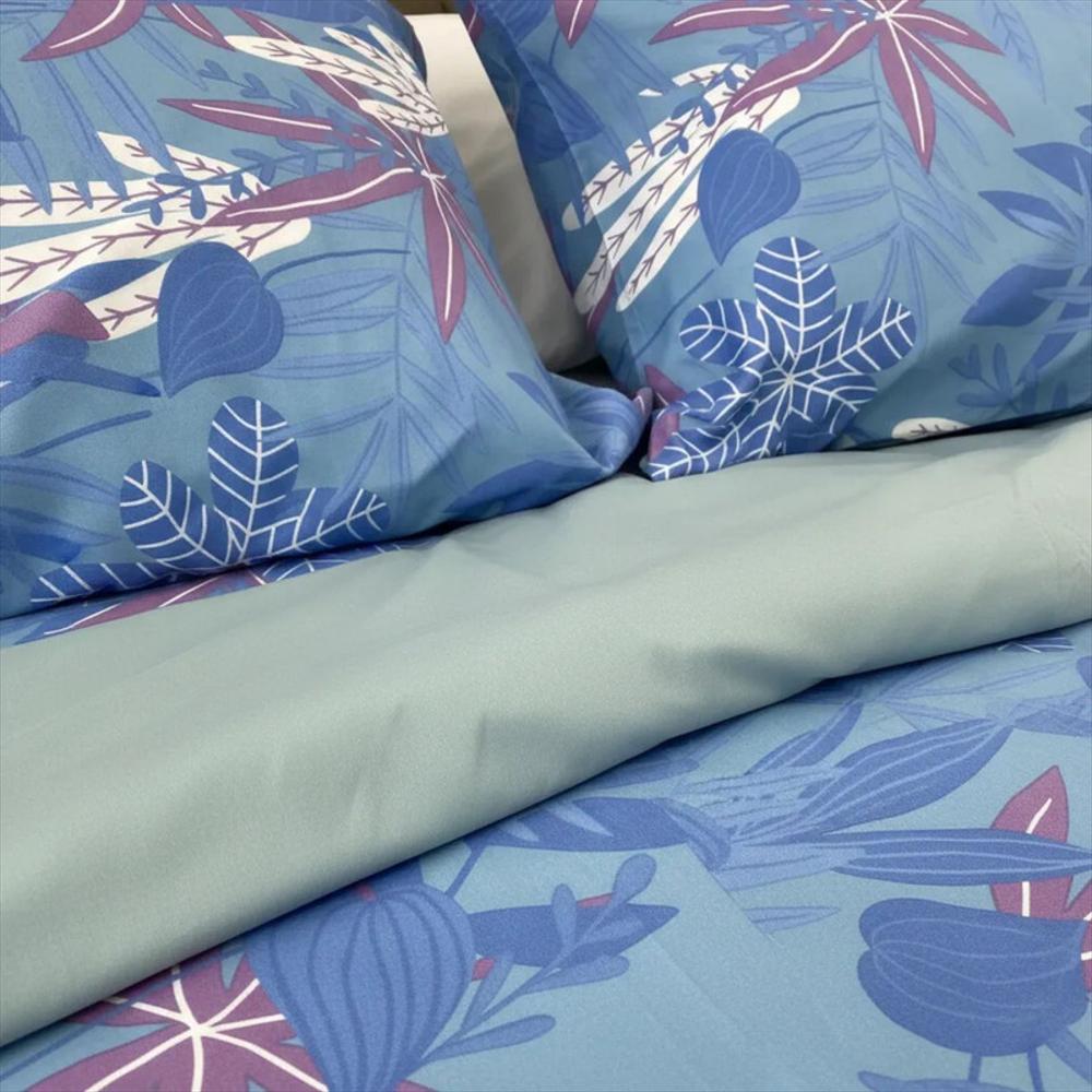Juego De Sábanas Cama Doble 300 Hilos 100% Algodón Riviera Azul img #3