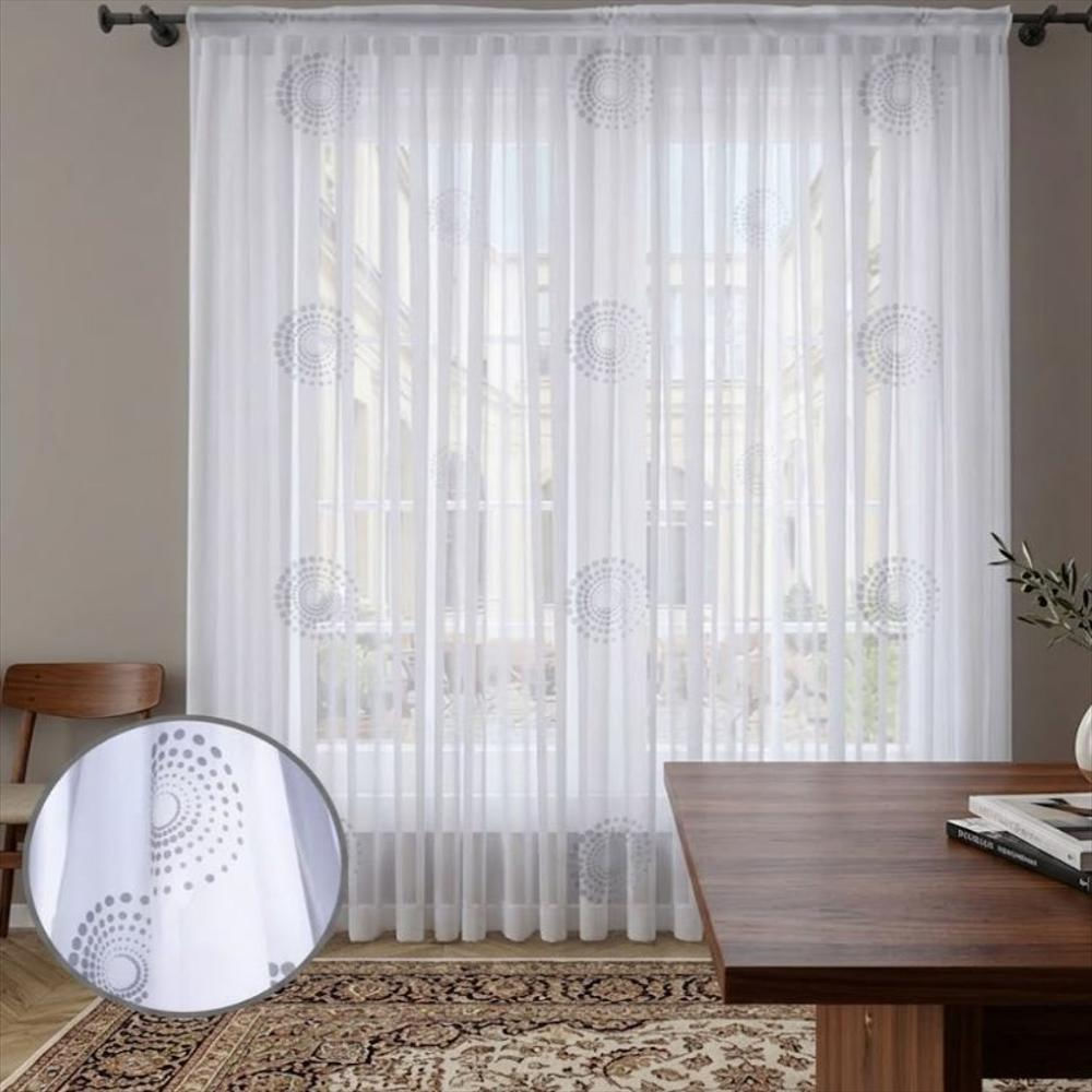 Cortina Velo Estampado Dividido Espiral 150X210cmx2 img #2