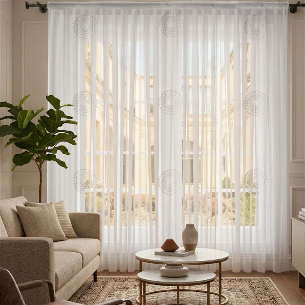 Cortina Velo Estampado Dividido Espiral 150X210cmx2 img #4