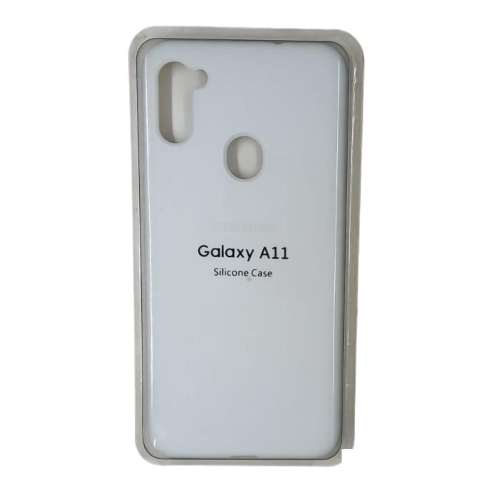 Forro Silicone Case Samsung A11 Blanco img #1